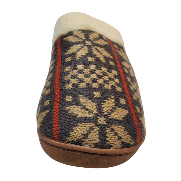 Deer Stags Mens Shoes Lodge Patterned Knit Slip On Slippers Dark Brown T… main image 5